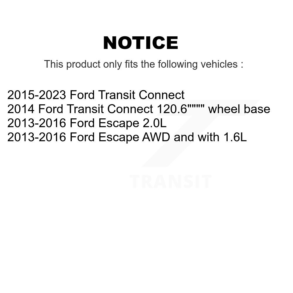 Front Rear Ceramic Brake Pads Kit For Ford Escape Transit Connect KTC-100272 - Image 2