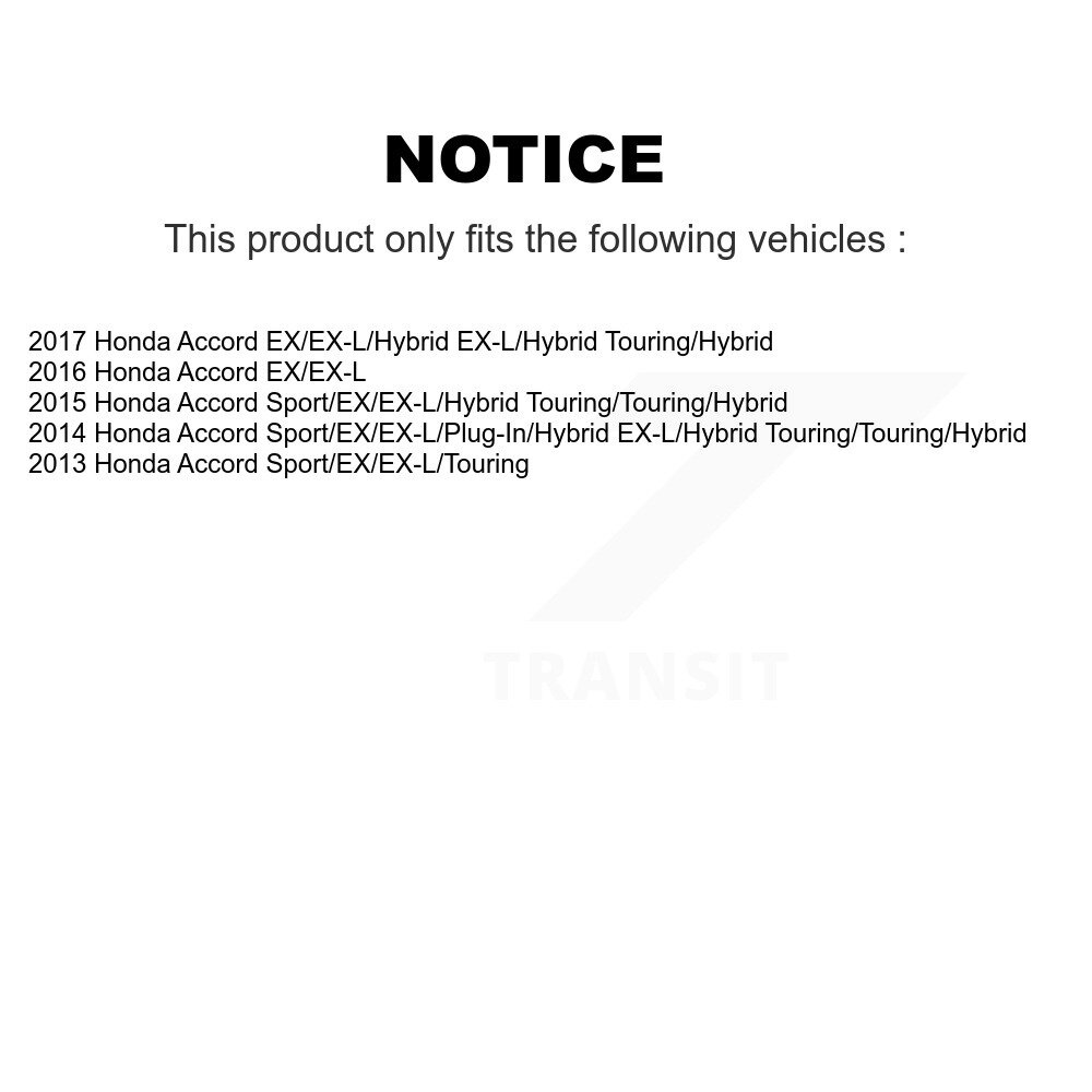 Front Rear Ceramic Brake Pads Kit For Honda Accord KTC-100277 - Image 2
