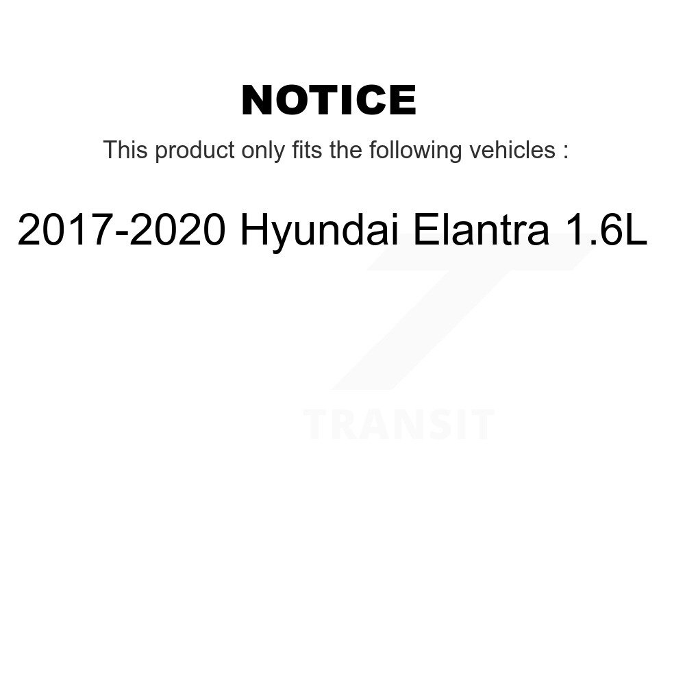 Front Rear Ceramic Brake Pads Kit For 2017-2020 Hyundai Elantra 1.6L KTC-100312 - Image 2