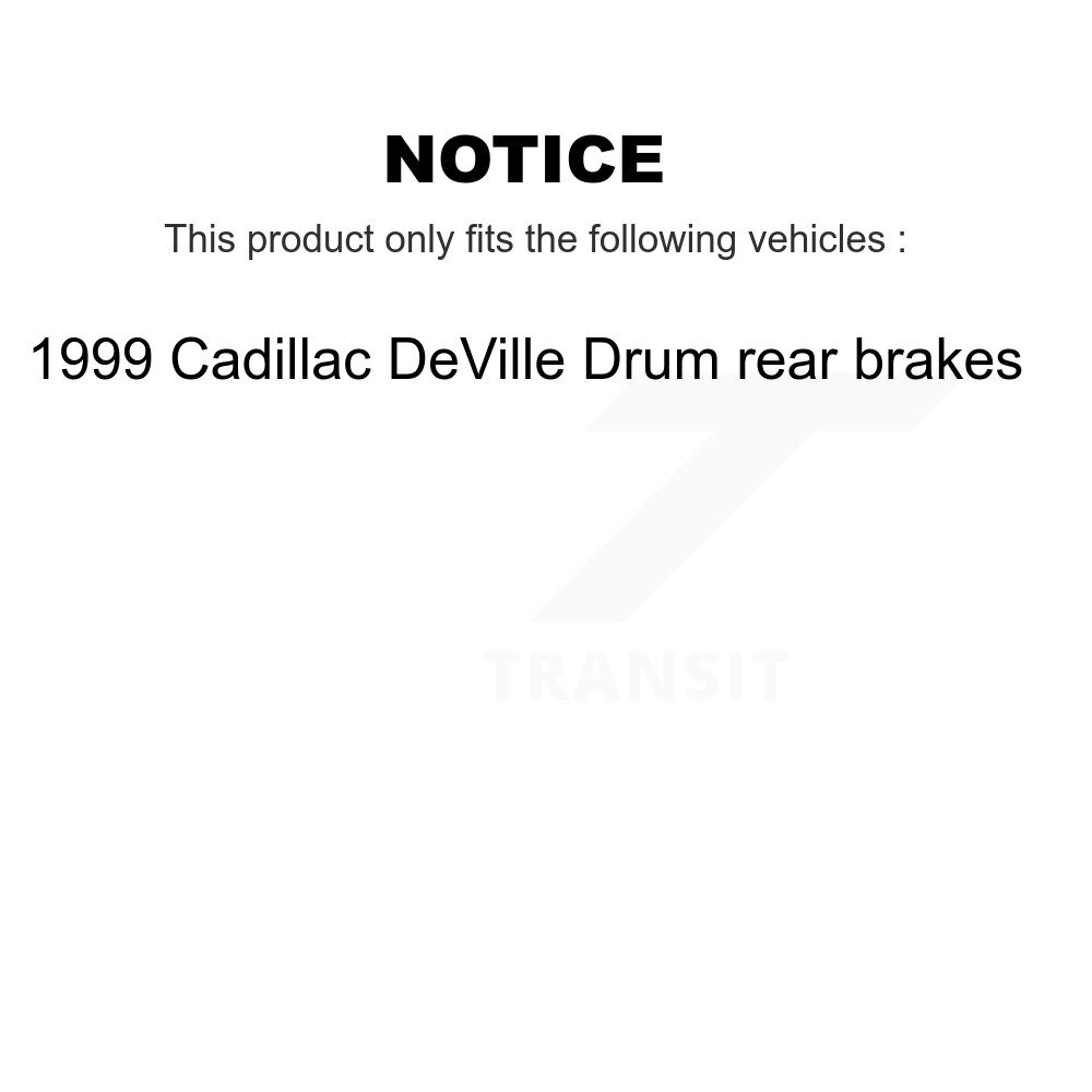 Front Rear Ceramic Brake Pads Kit For 1999 Cadillac DeVille Drum rear brakes KTC-100322 - Image 2