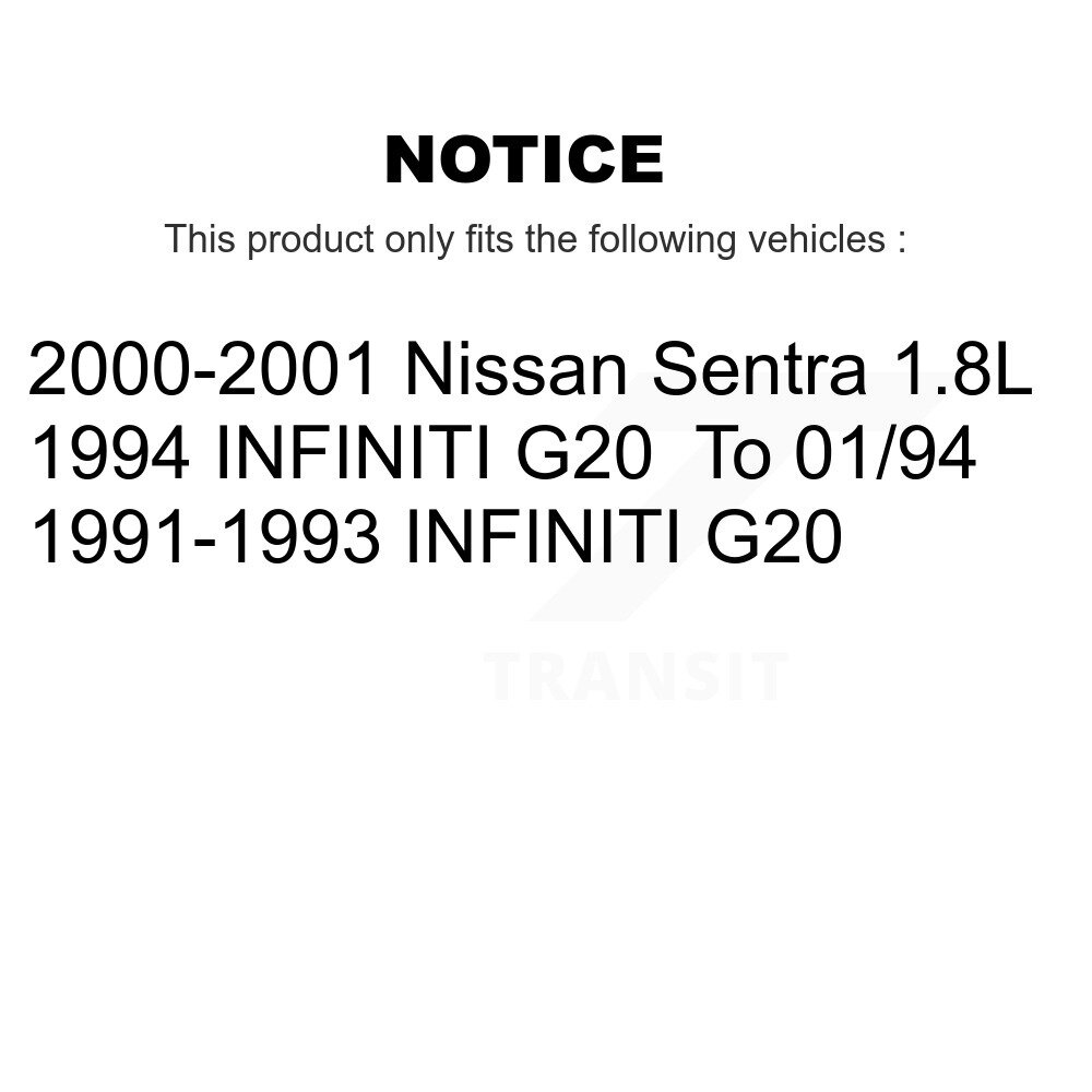 Front Rear Ceramic Brake Pads Kit For Nissan Sentra INFINITI G20 KTC-100326 - Image 2
