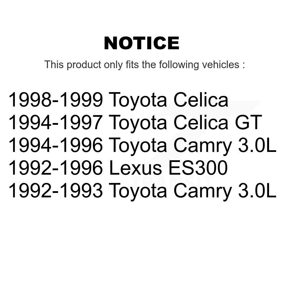 Front Rear Ceramic Brake Pads Kit For Toyota Camry Celica Lexus ES300 KTC-100330 - Image 2