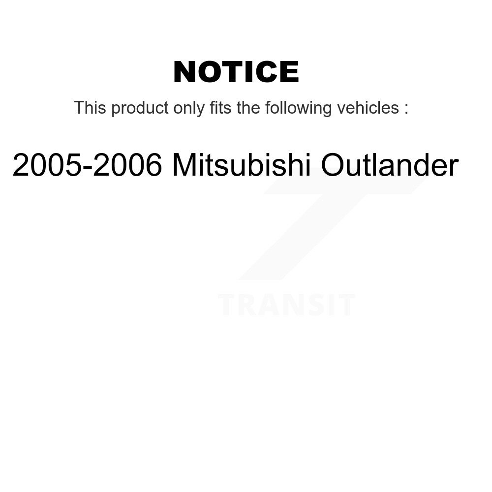 Front Rear Ceramic Brake Pads Kit For 2005-2006 Mitsubishi Outlander KTC-100338 - Image 2