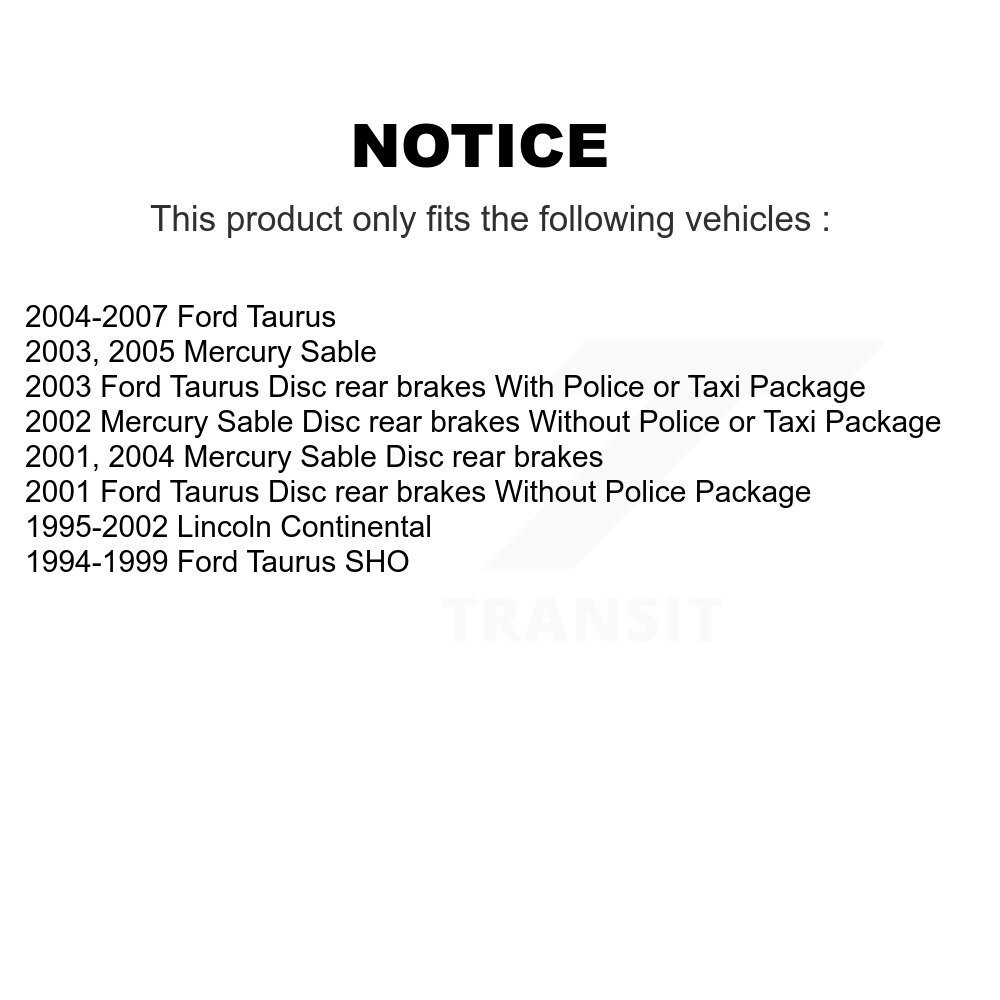 Front Rear Ceramic Brake Pads Kit For Ford Taurus Lincoln Continental Mercury Sable KTC-100344 - Image 2