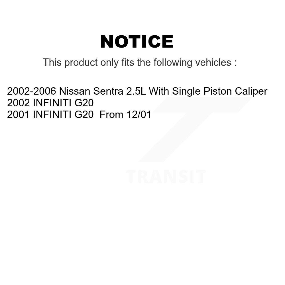 Front Rear Ceramic Brake Pads Kit For Nissan Sentra INFINITI G20 KTC-100355 - Image 2