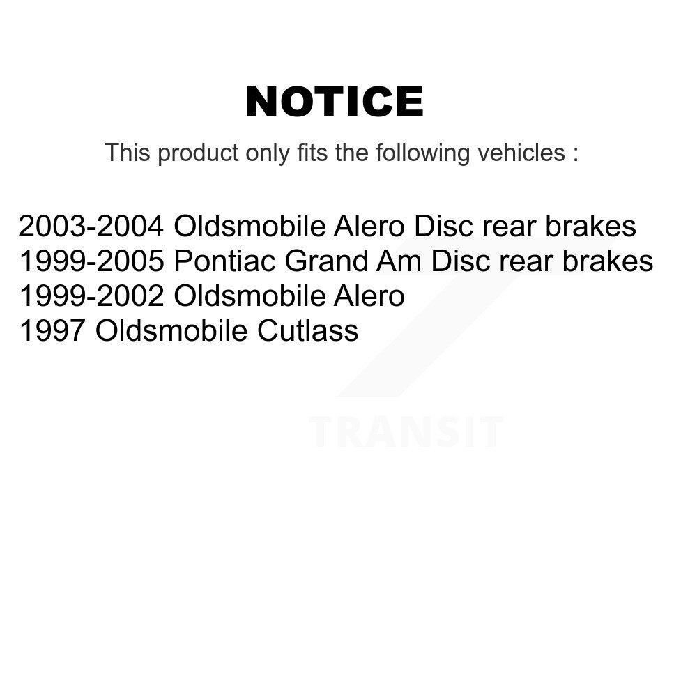 Front Rear Ceramic Brake Pads Kit For Pontiac Grand Am Oldsmobile Alero Cutlass KTC-100379 - Image 2