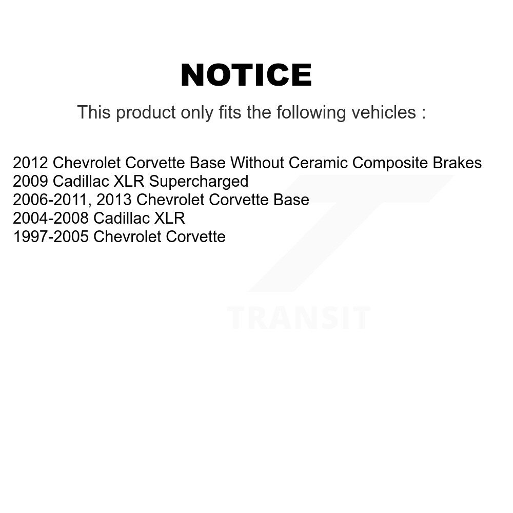 Front Rear Ceramic Brake Pads Kit For Chevrolet Corvette Cadillac XLR KTC-100380 - Image 2