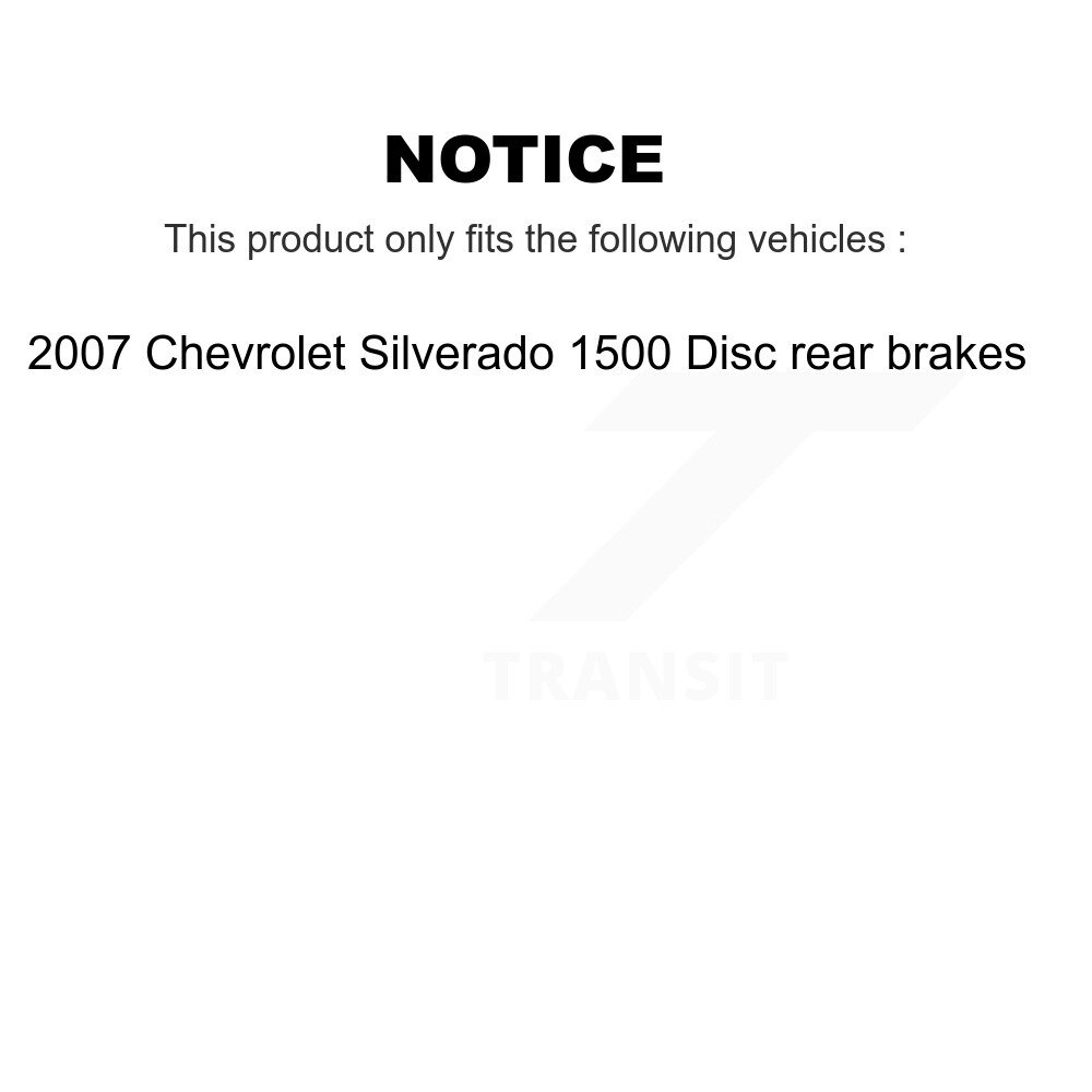 Front Rear Ceramic Brake Pads Kit For 2007 Chevrolet Silverado 1500 Disc rear brakes KTC-100391 - Image 2