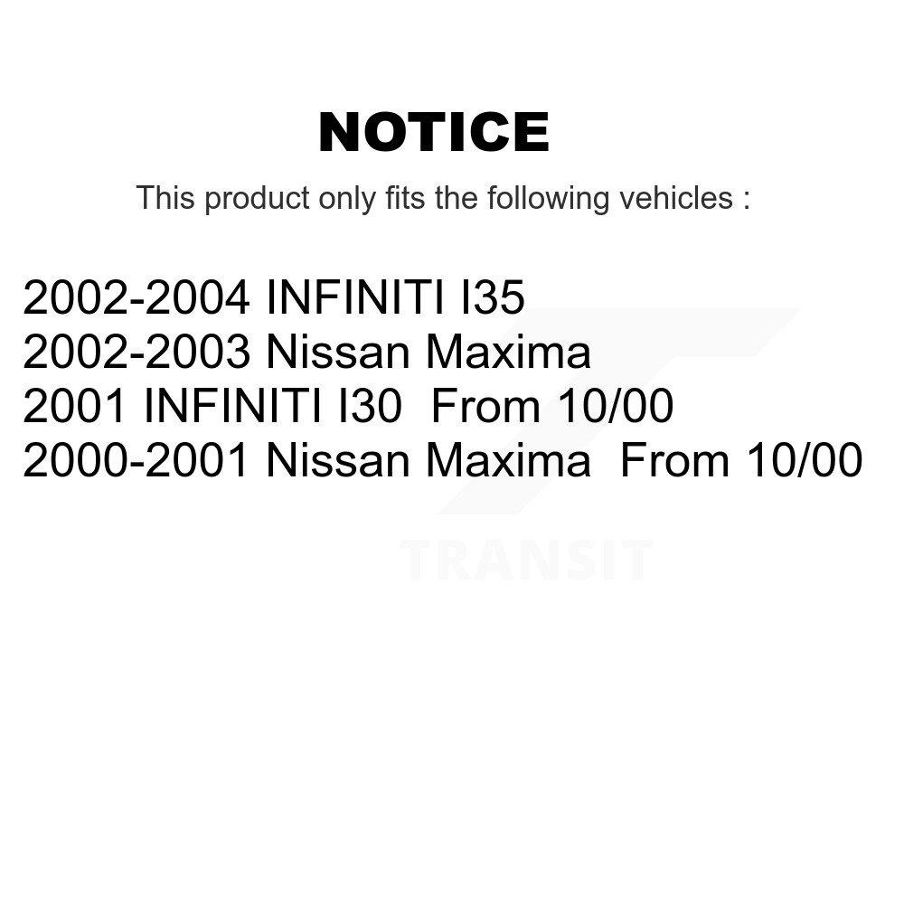 Front Rear Ceramic Brake Pads Kit For Nissan Maxima INFINITI I35 I30 KTC-100405 - Image 2