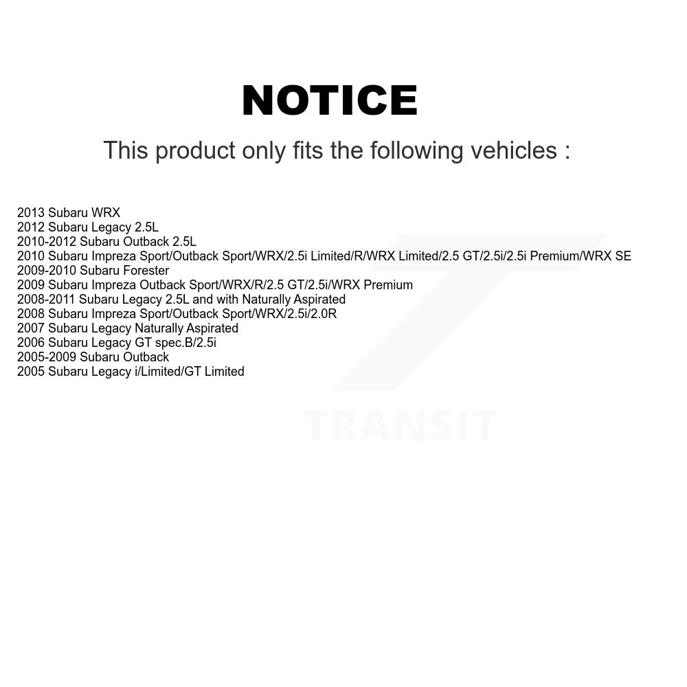 Front Rear Ceramic Brake Pads Kit For Subaru Outback Forester Impreza Legacy WRX KTC-100486 - Image 2