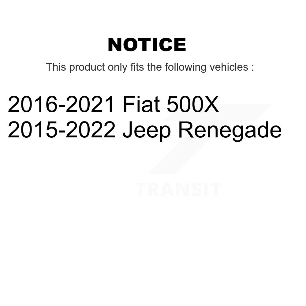 Front Rear Ceramic Brake Pads Kit For Jeep Renegade Fiat 500X KTC-100533 - Image 2