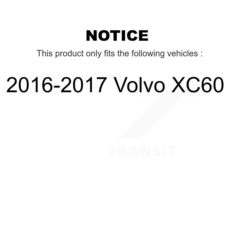 Front Rear Ceramic Brake Pads Kit For 2016-2017 Volvo XC60 KTC-100538 - Image 2