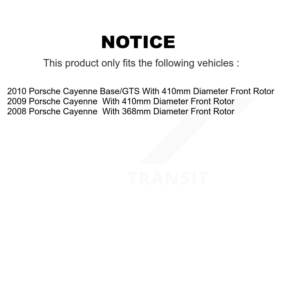 Front Rear Ceramic Brake Pads Kit For Porsche Cayenne KTC-100565 - Image 2