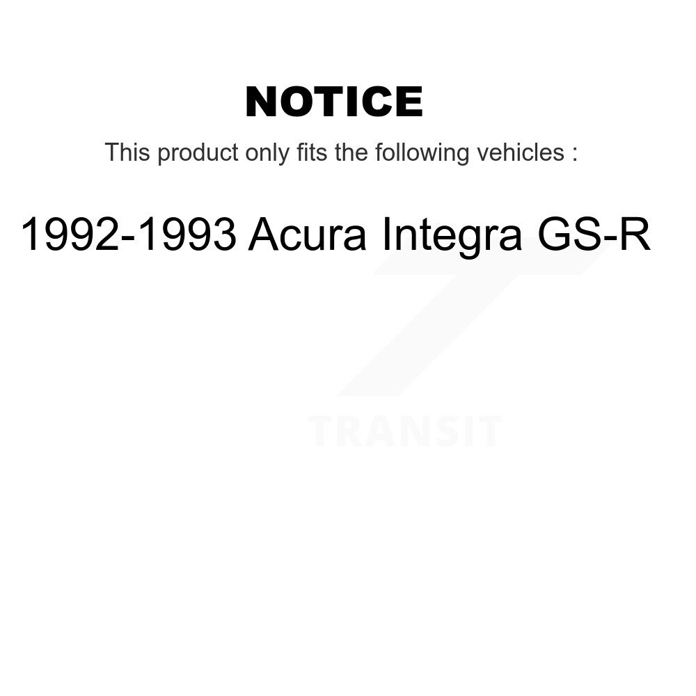 Front Rear Ceramic Brake Pads Kit For 1992-1993 Acura Integra GS-R KTC-100570 - Image 2
