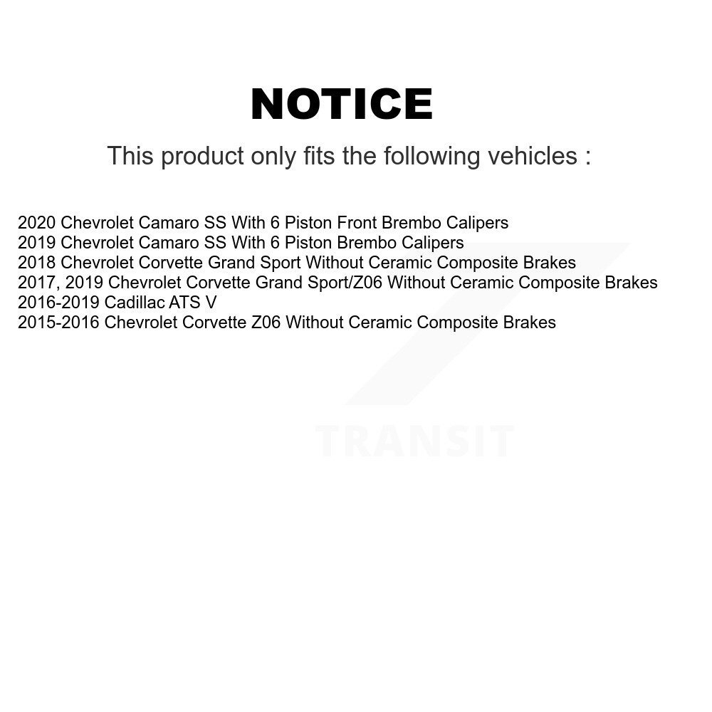 Front Rear Ceramic Brake Pads Kit For Chevrolet Corvette Cadillac ATS Camaro KTC-100576 - Image 2