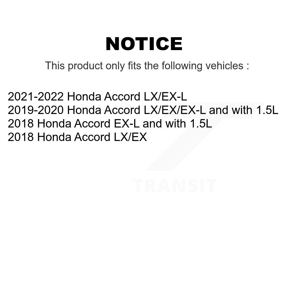 Front Rear Ceramic Brake Pads Kit For Honda Accord KTC-100588 - Image 2