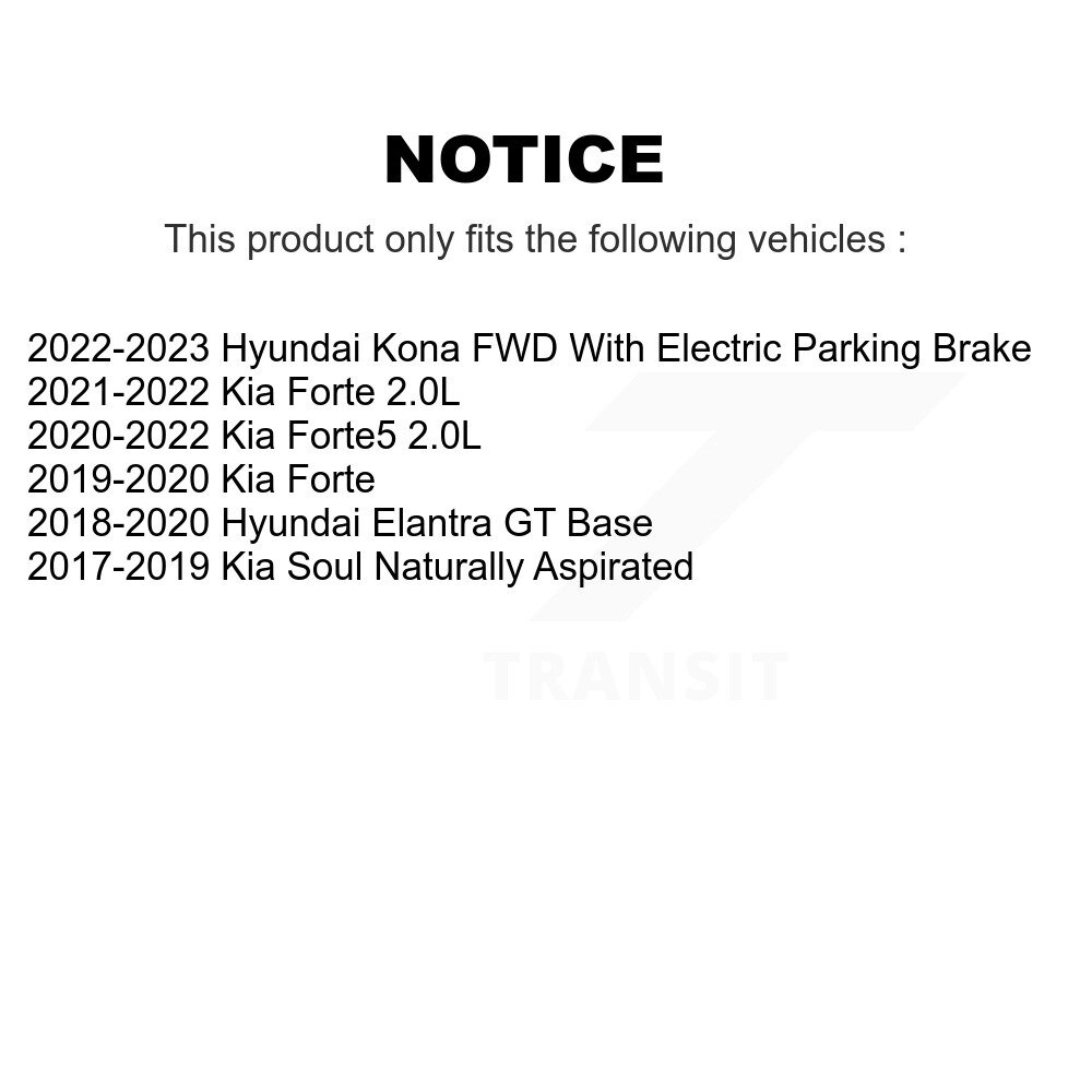 Front Rear Ceramic Brake Pads Kit For Kia Hyundai Kona Forte Soul Elantra GT Forte5 KTC-100602 - Image 2