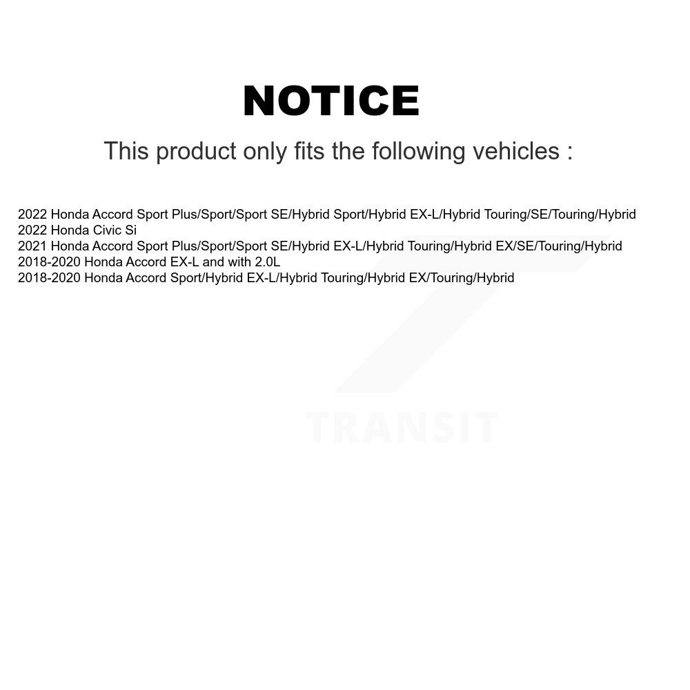 Front Rear Ceramic Brake Pads Kit For Honda Civic Accord KTC-100603 - Image 2