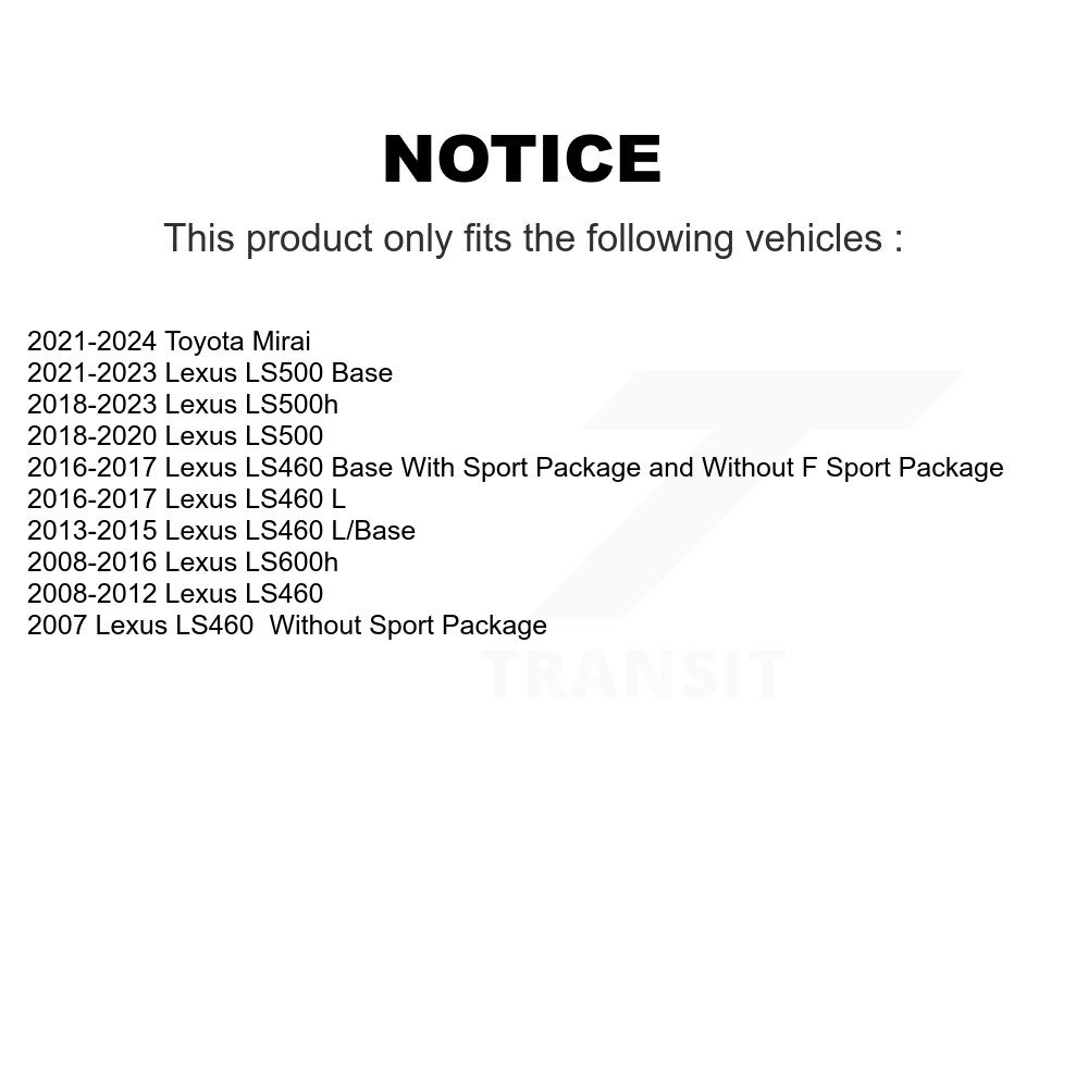 Front Rear Ceramic Brake Pads Kit For Lexus LS460 LS500 LS600h Toyota Mirai LS500h KTC-100609 - Image 2