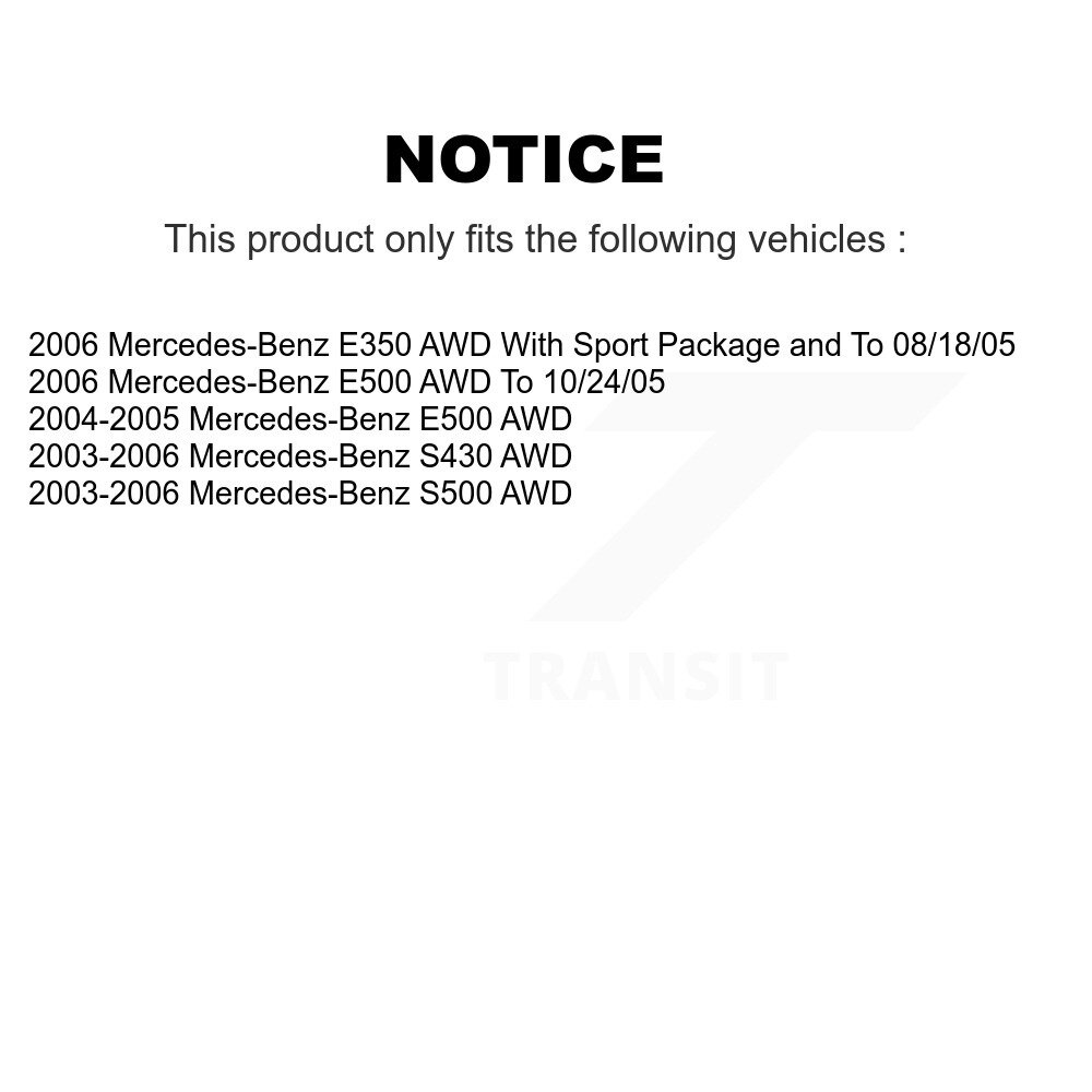 Front Rear Ceramic Brake Pads Kit For Mercedes-Benz E350 S430 E500 S500 AWD KTC-100616 - Image 2