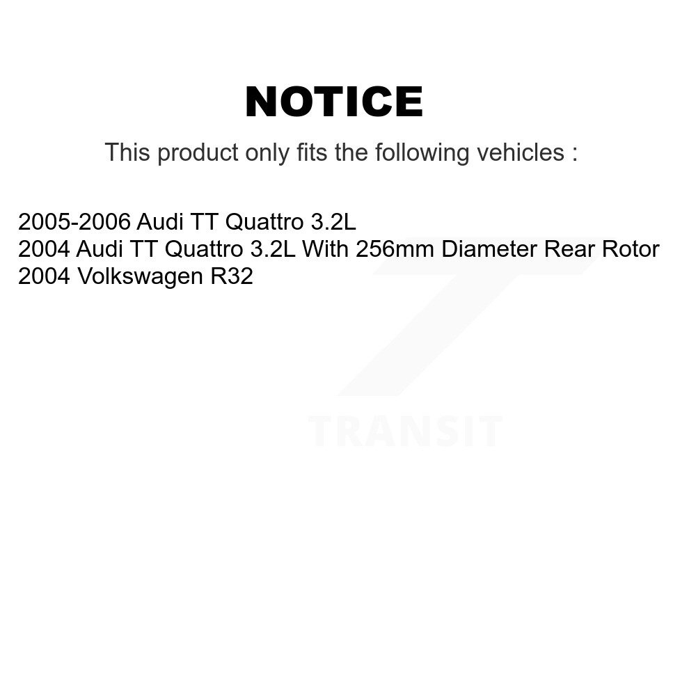 Front Rear Ceramic Brake Pads Kit For Audi TT Quattro Volkswagen R32 KTC-100646 - Image 2