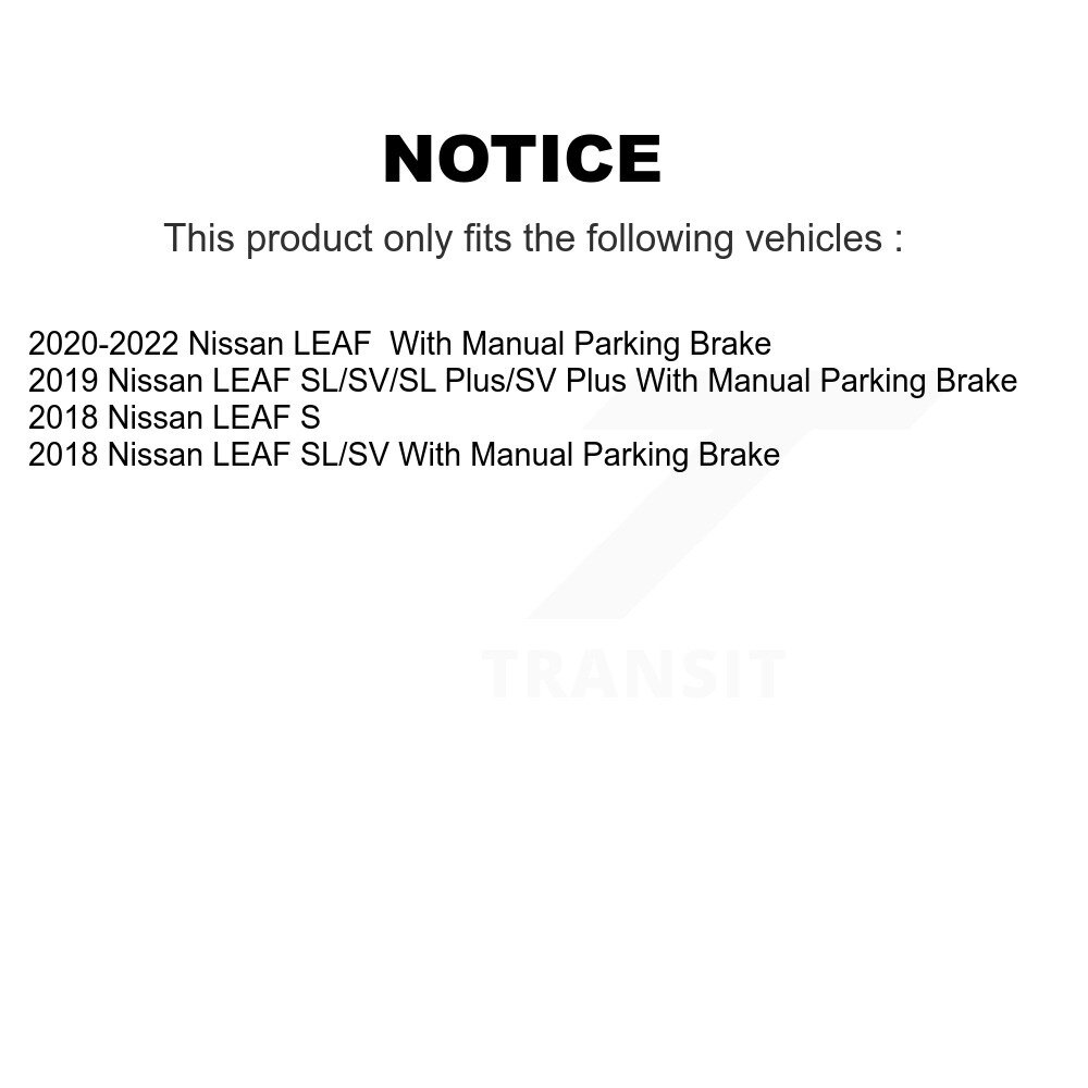 Front Rear Ceramic Brake Pads Kit For Nissan LEAF KTC-100676 - Image 2
