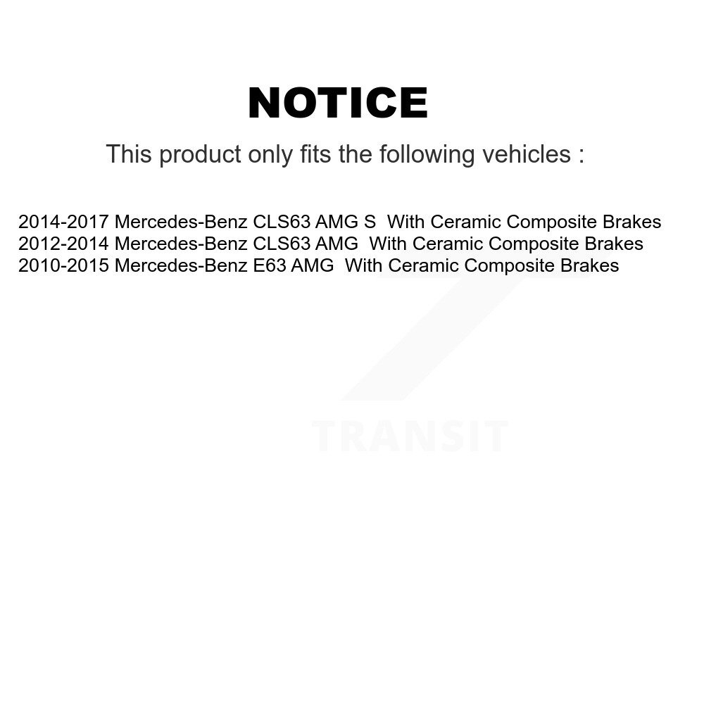 Front Rear Ceramic Brake Pads Kit For Mercedes-Benz CLS63 AMG S E63 KTC-100683 - Image 2