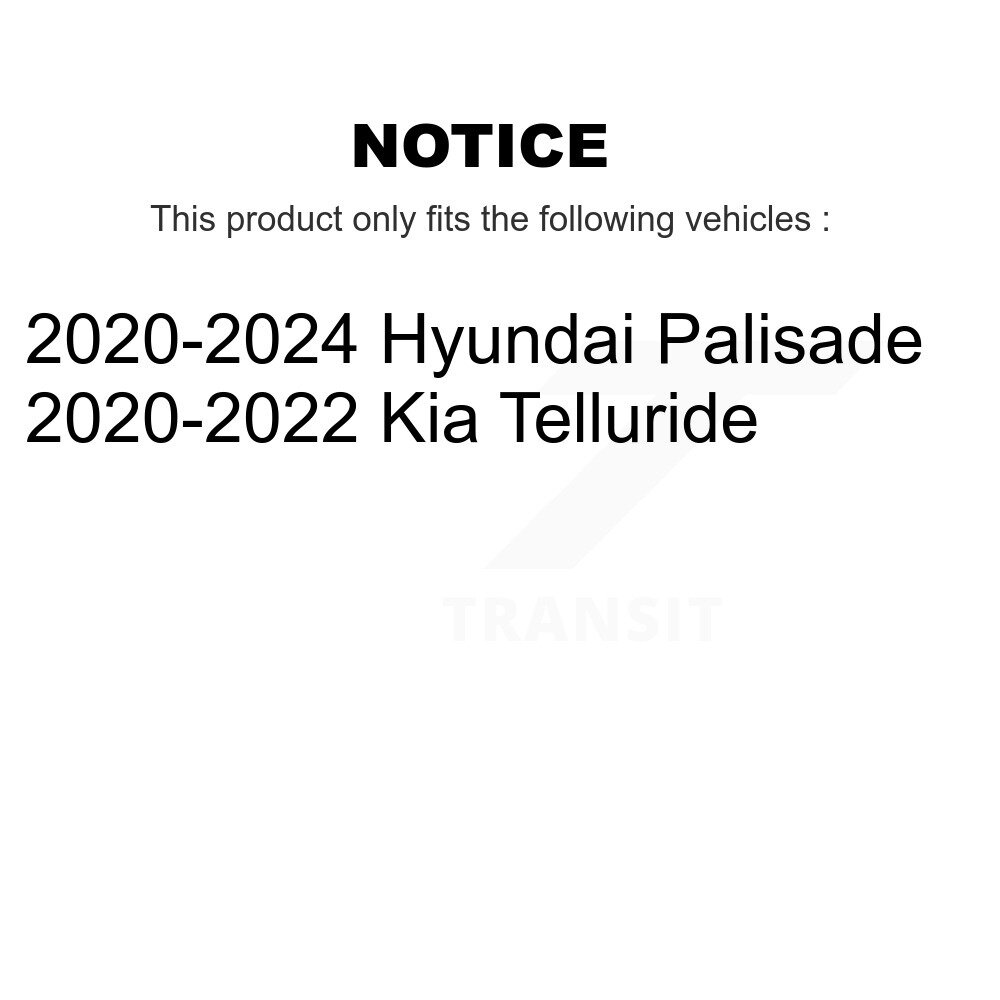Front Rear Ceramic Brake Pads Kit For Hyundai Palisade Kia Telluride KTC-100708 - Image 2