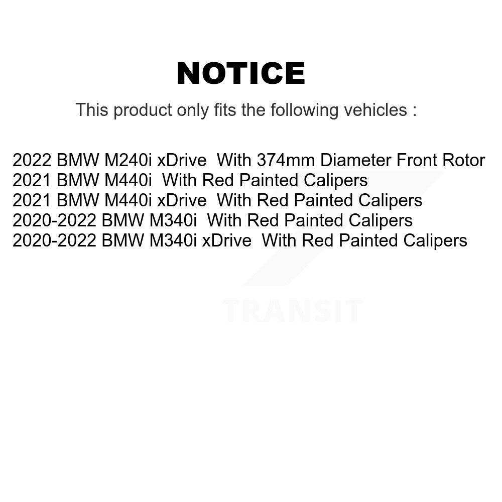 Front Rear Ceramic Brake Pads Kit For BMW M340i xDrive M240i M440i KTC-100738 - Image 2