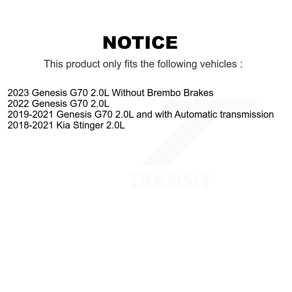 Front Rear Ceramic Brake Pads Kit For Genesis G70 Kia Stinger KTC-100747 - Image 2