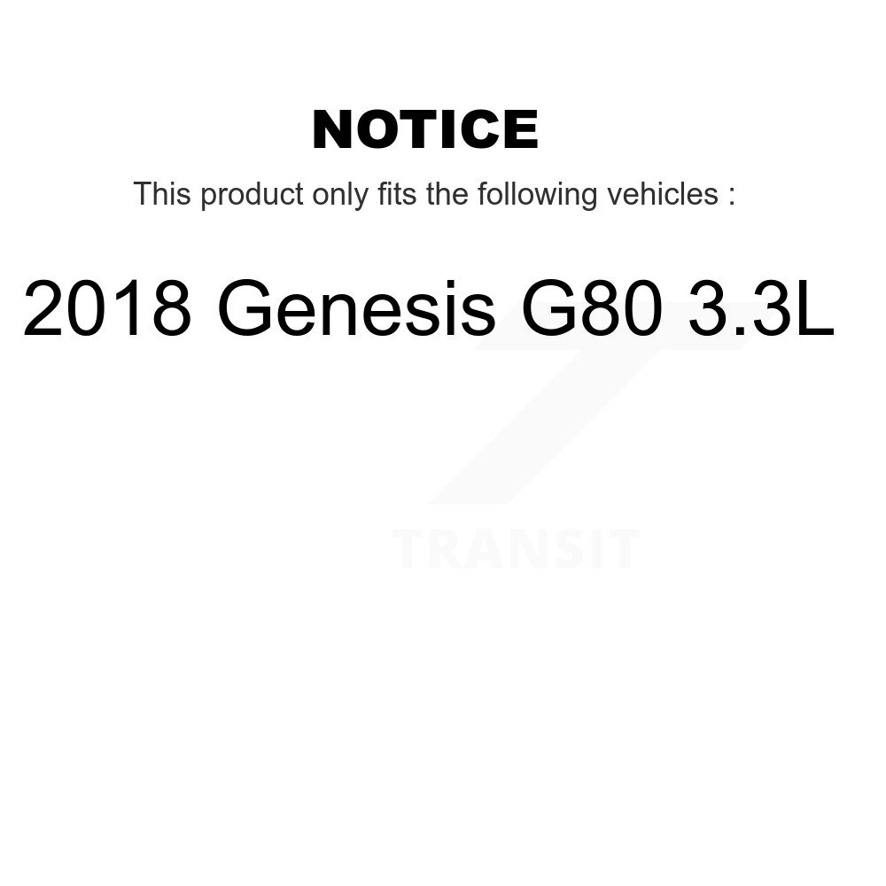 Front Rear Ceramic Brake Pads Kit For 2018 Genesis G80 3.3L KTC-100761 - Image 2