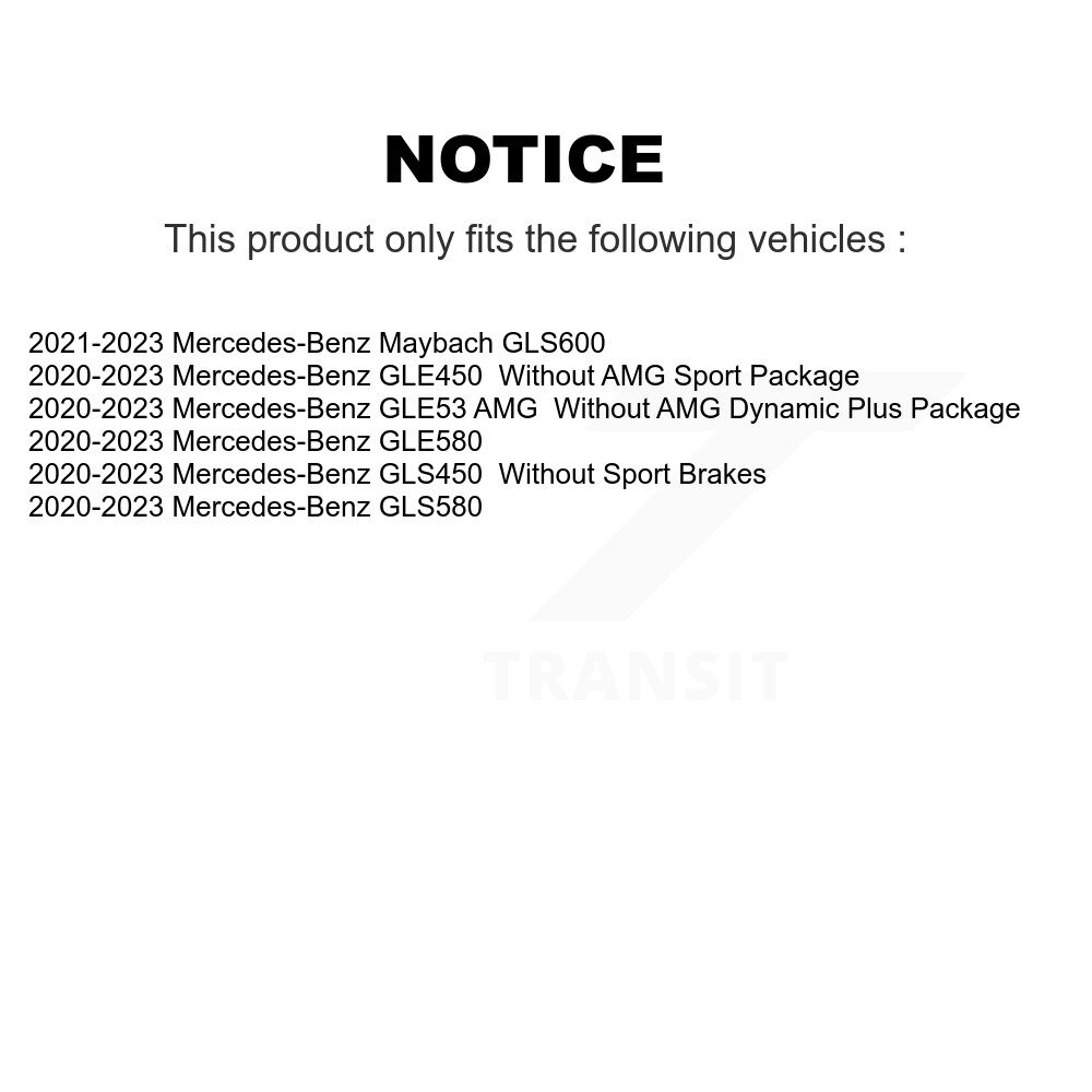 Front Rear Ceramic Brake Pad Kit For Mercedes-Benz GLE450 GLS450 GLE53 AMG GLS580 Maybach KTC-100859 - Image 2