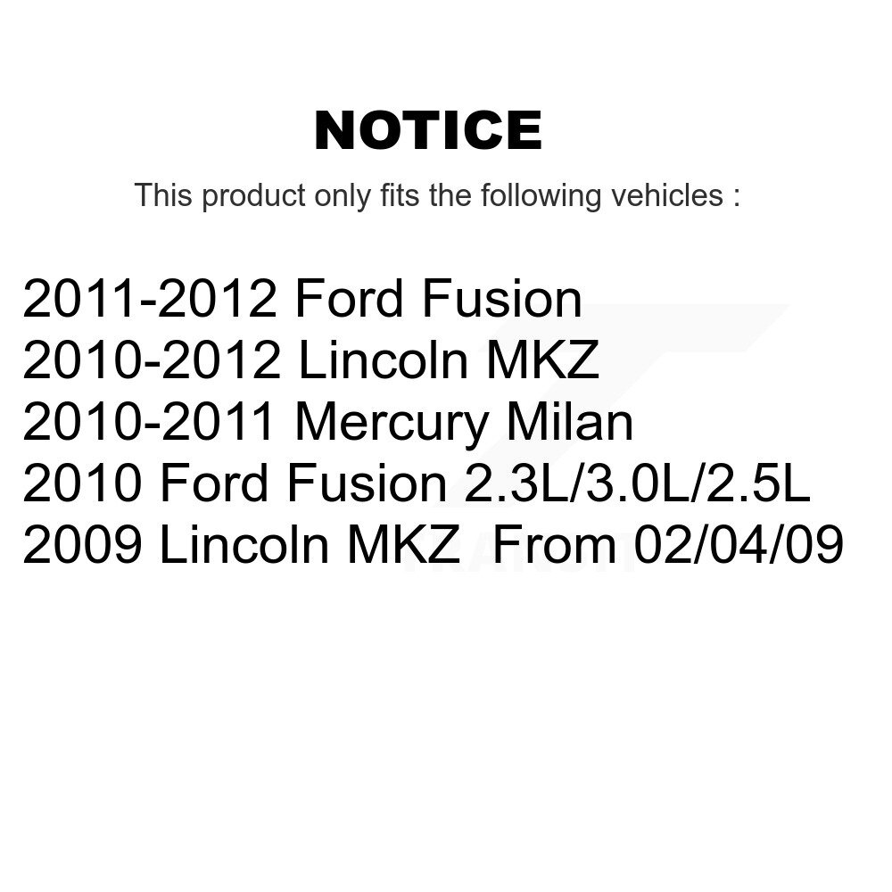Front Suspension Control Arm And Ball Joint Link Kit For Ford Fusion Lincoln MKZ Mercury KTR-100005 - Image 2