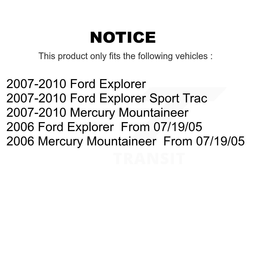 Front Suspension Control Arm And Ball Joint Link Kit For Ford Explorer Sport Trac Mercury KTR-100046 - Image 2
