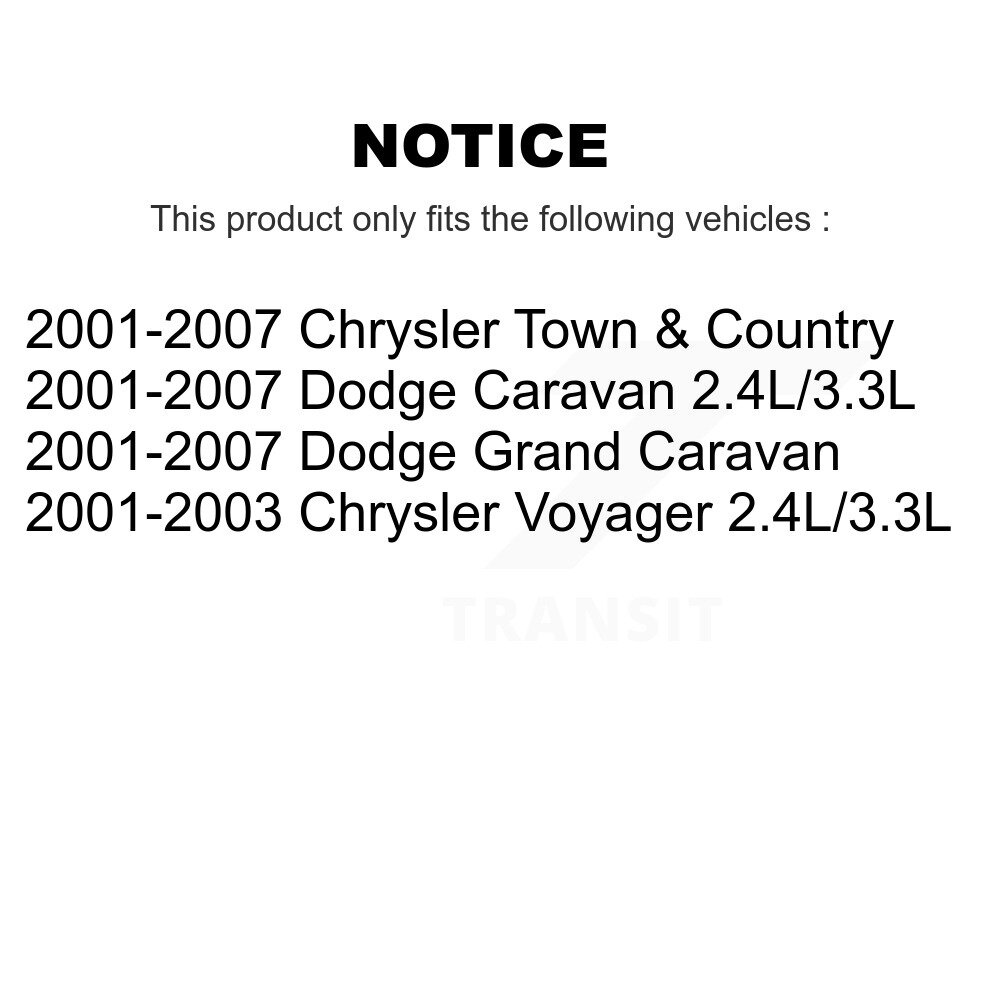 Front Suspension Arm Ball Joint Link Kit For Dodge Grand Caravan Chrysler Town & Country KTR-100072 - Image 2