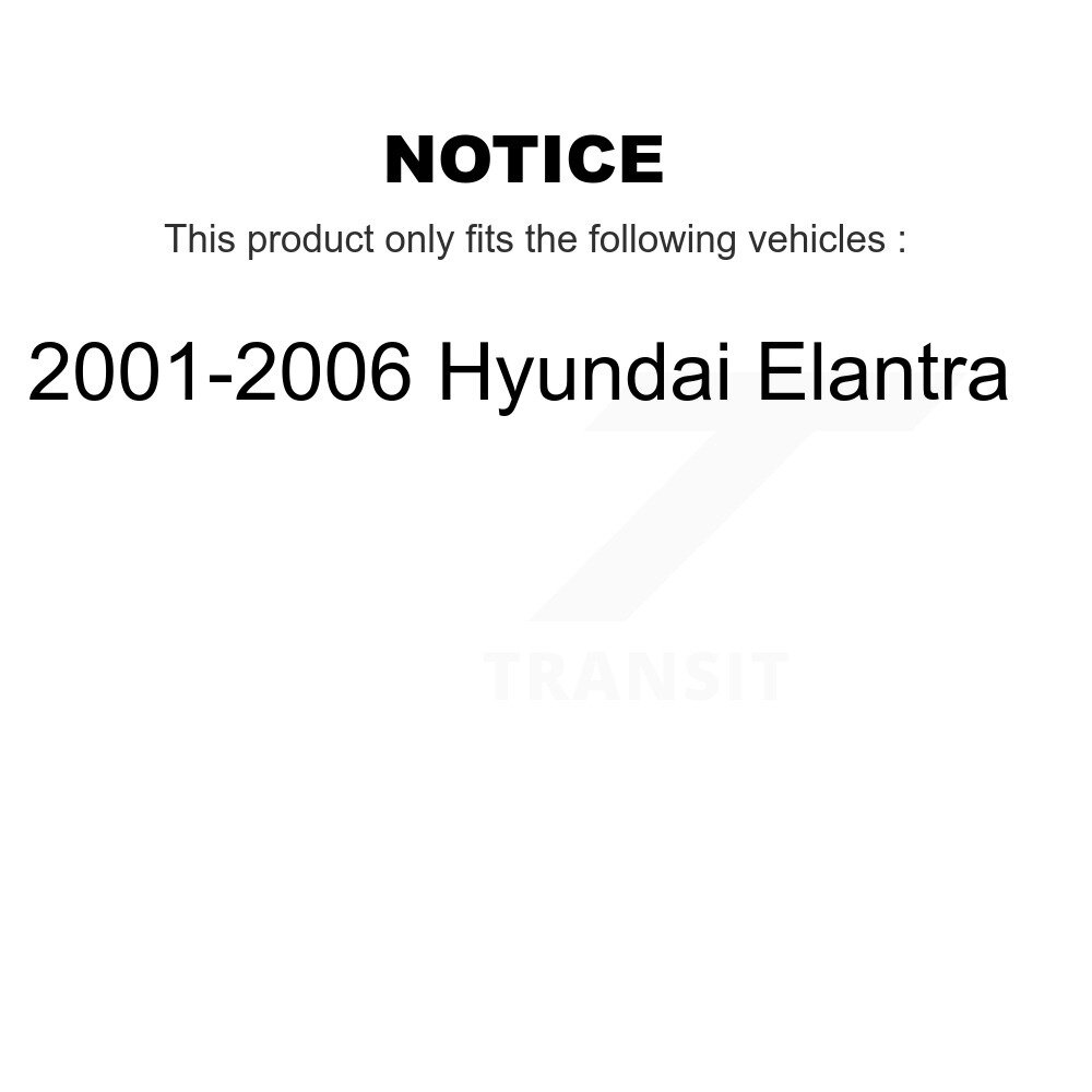 Front Suspension Control Arm & Ball Joint Assembly Link Kit For 2001-2006 Hyundai Elantra KTR-100087 - Image 2