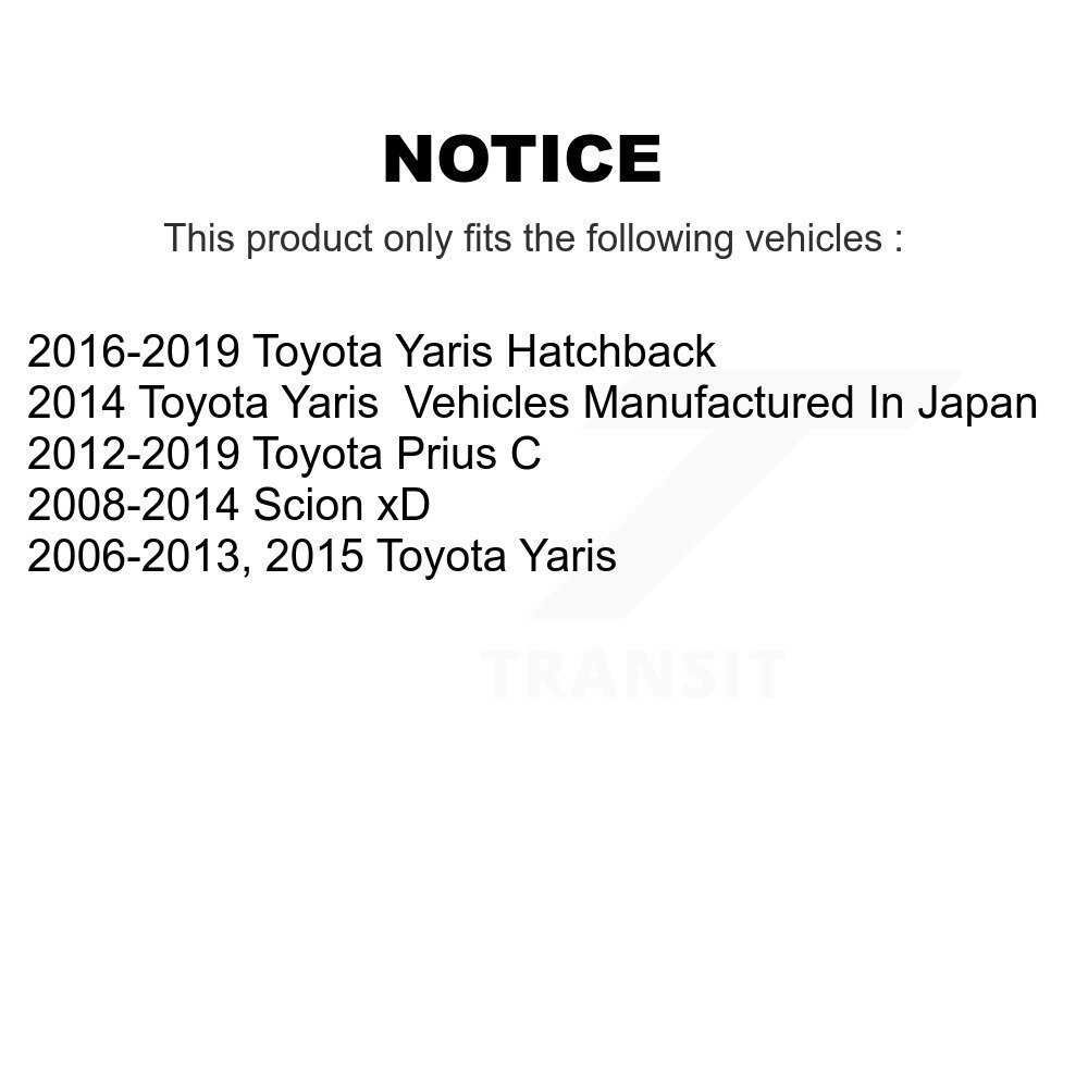 Front Suspension Control Arm And Ball Joint Link Kit For Toyota Yaris Prius C Scion xD KTR-100116 - Image 2