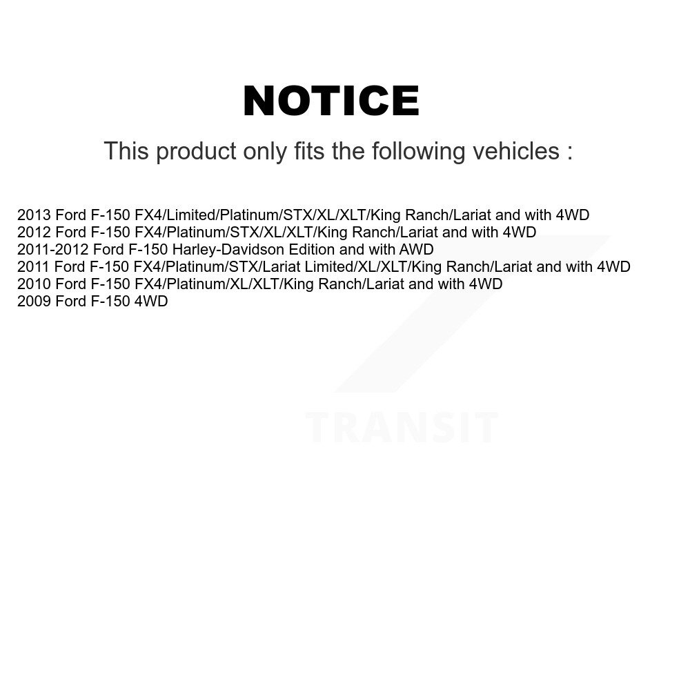 Front Suspension Control Arm And Ball Joint Assembly Stabilizer Link Kit For Ford F-150 KTR-100137 - Image 2