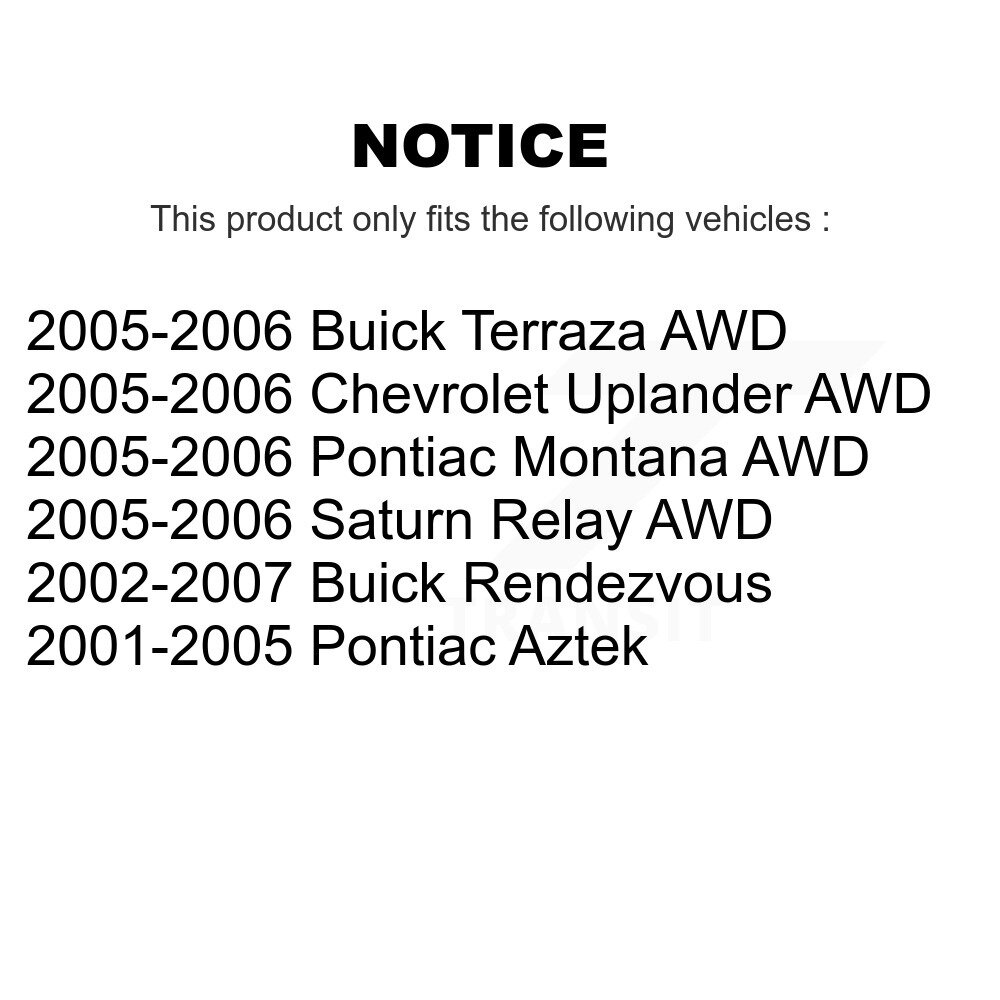 Front Suspension Control Arm And Ball Joint Link Kit For Pontiac Montana Buick Rendezvous KTR-100141 - Image 2