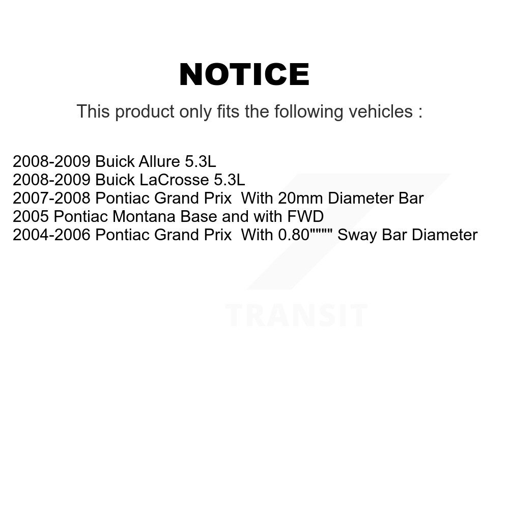 Front Suspension Control Arm & Ball Joint Link Kit For Pontiac Grand Prix Buick LaCrosse KTR-100195 - Image 2