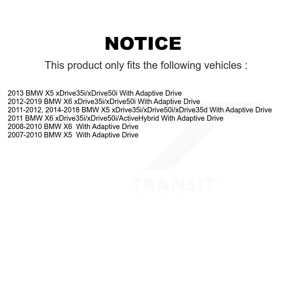 Front Suspension Control Arm And Ball Joint Link Kit For BMW X5 X6 With Adaptive Drive KTR-100258 - Image 2