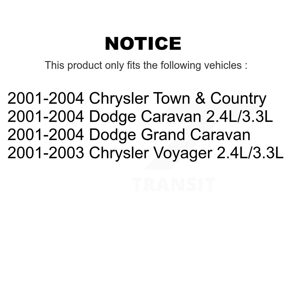 Front Arm & Ball Joint Tie Rod End Link Kit (8Pc) For Dodge Caravan Grand Chrysler Town KTR-100362 - Image 2