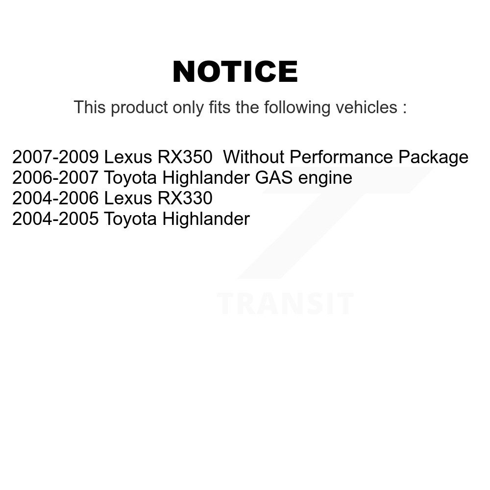 Front Control Arm Ball Joint Tie Rod End Link Kit (8Pc) For Lexus RX350 Toyota Highlander KTR-100383 - Image 2