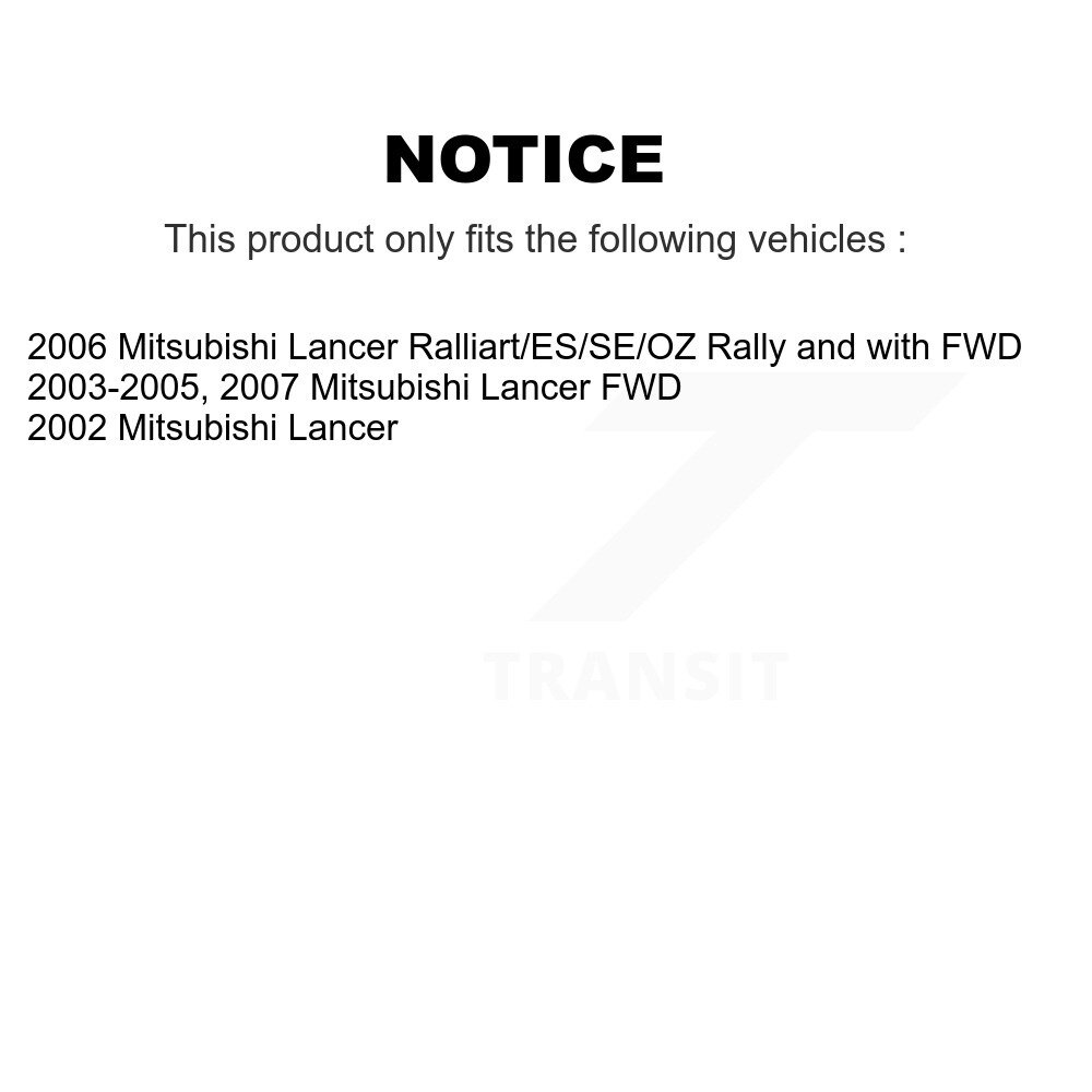 Front Suspension Control Arm Ball Joint Tie Rod End Link Kit (8Pc) For Mitsubishi Lancer KTR-100394 - Image 2