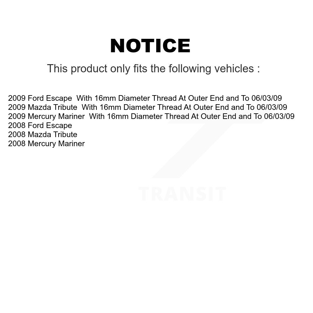Front Control Arm And Ball Joint Tie Rod End Link Kit (8Pc) For Ford Escape Mazda Tribute KTR-100432 - Image 2