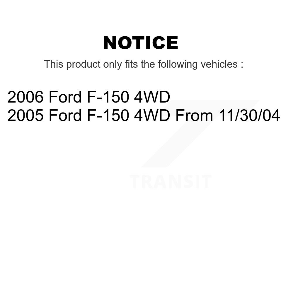 Front Suspension Control Arm And Ball Joint Tie Rod End Link Kit (8Pc) For Ford F-150 4WD KTR-100439 - Image 2