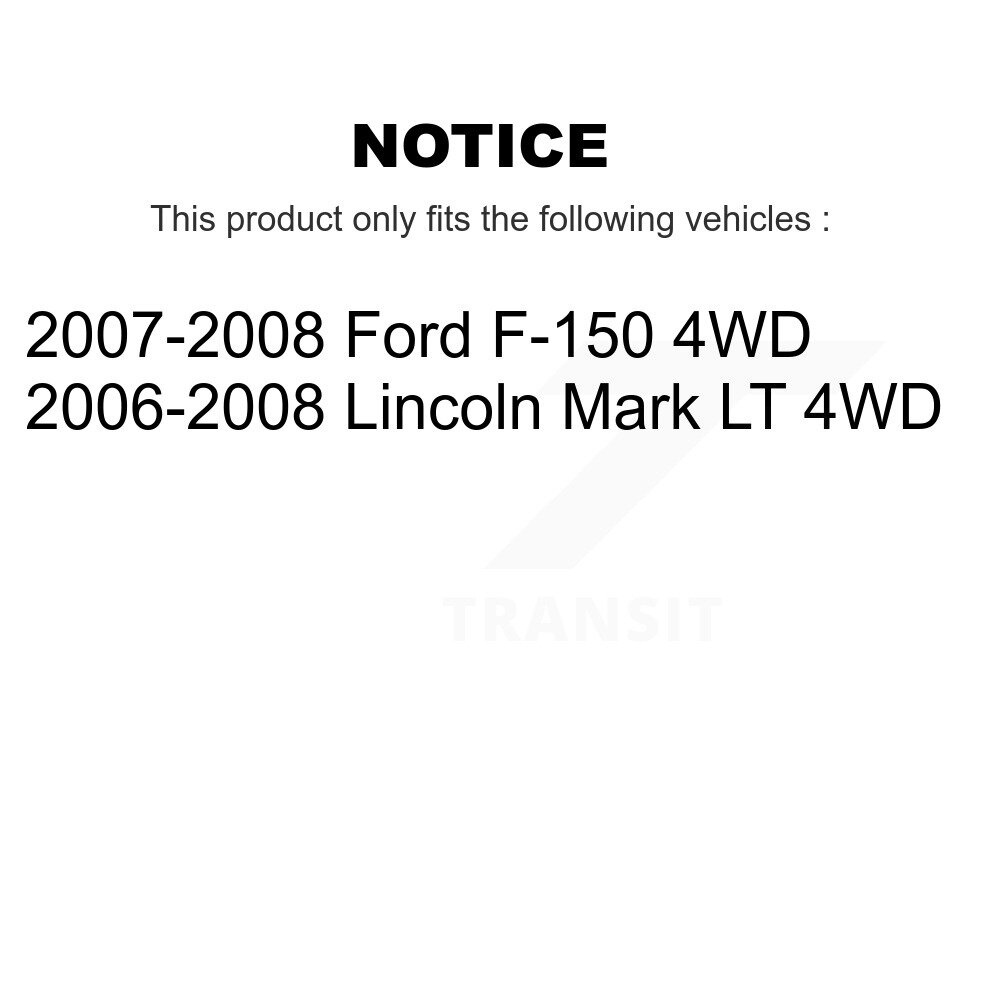 Front Control Arm & Ball Joint Tie Rod End Link Kit (8Pc) For Ford F-150 Lincoln Mark LT KTR-100440 - Image 2