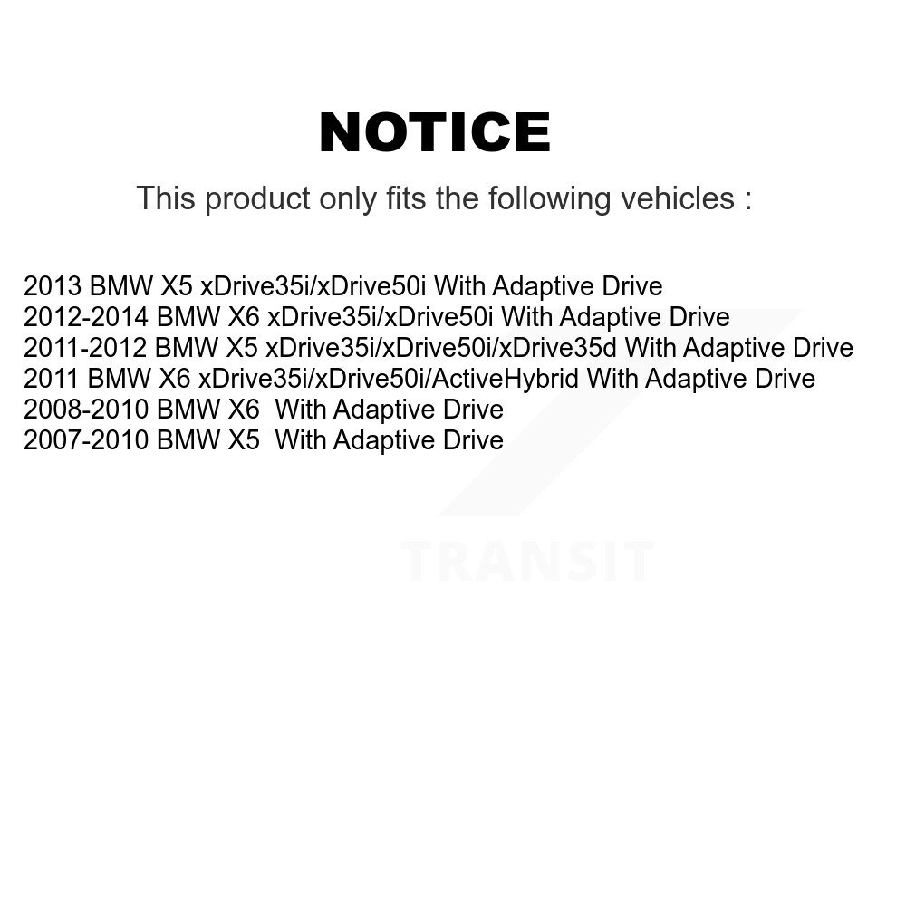 Front Control Arm Ball Joint Tie Rod End Link Kit (8Pc) For BMW X5 X6 With Adaptive Drive KTR-100484 - Image 2
