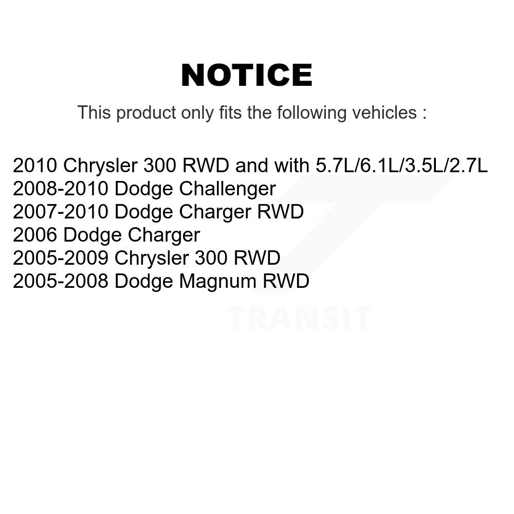 Front Control Arm & Ball Joint Tie Rod End Link Kit (8Pc) For Dodge Chrysler 300 Charger KTR-100500 - Image 2