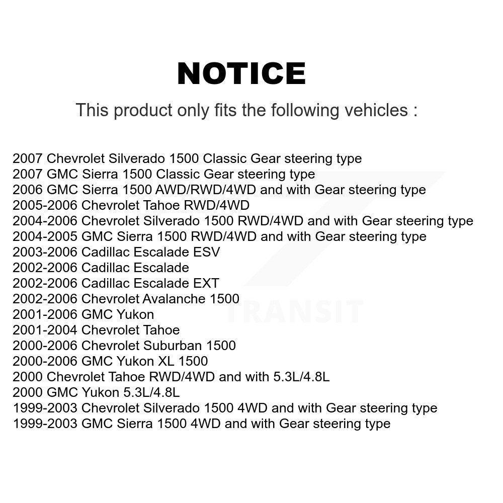 Front Control Arm Ball Joint Tie Rod End Link Kit For Chevrolet GMC Silverado 1500 Sierra KTR-100508 - Image 2